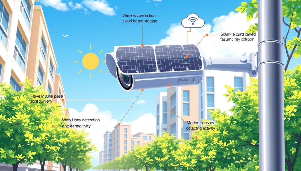 how solar security cameras operate