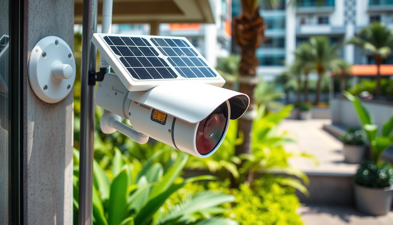 solar powered security camera with SIM card