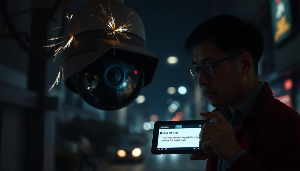 CCTV night time recording failure