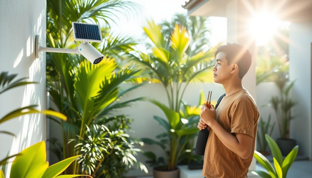 maintaining solar powered security system