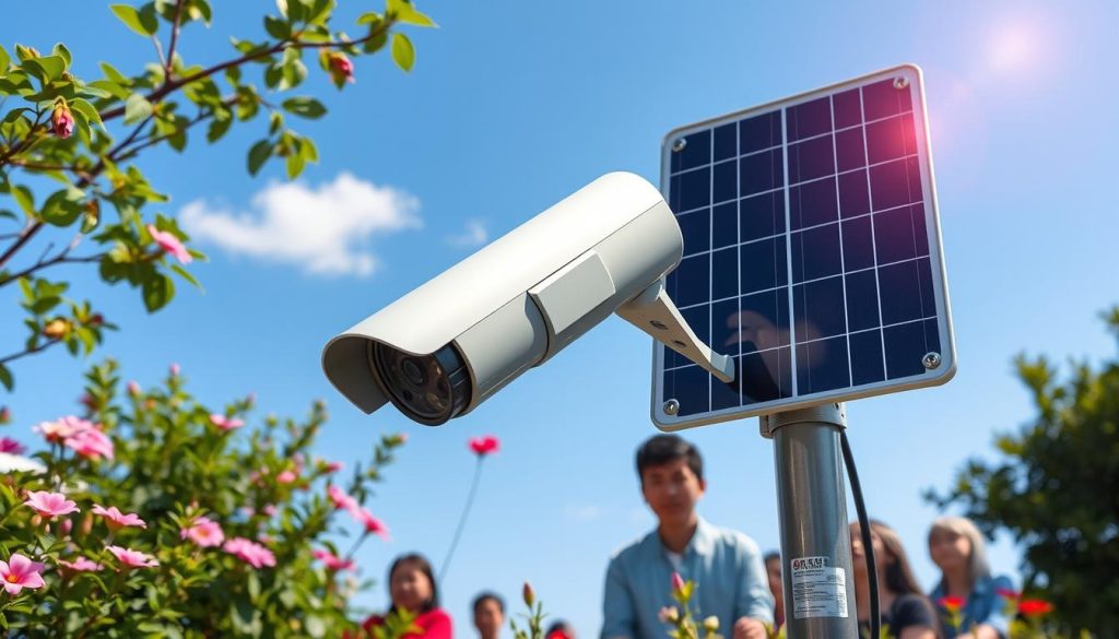 outdoor surveillance camera solar panel