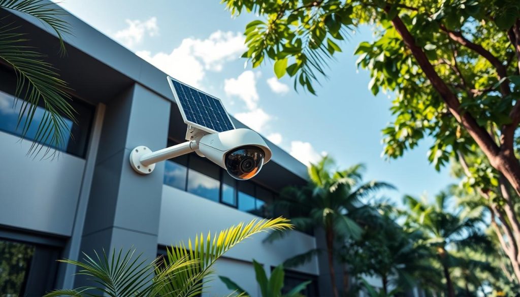 solar-powered outdoor security camera