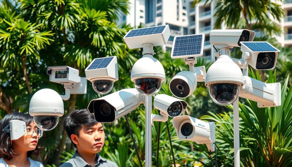 types of solar CCTV cameras