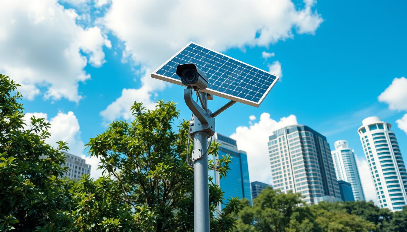 Solar powered CCTV camera system