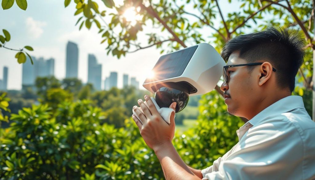 best practices for cleaning solar panels and maintaining camera performance