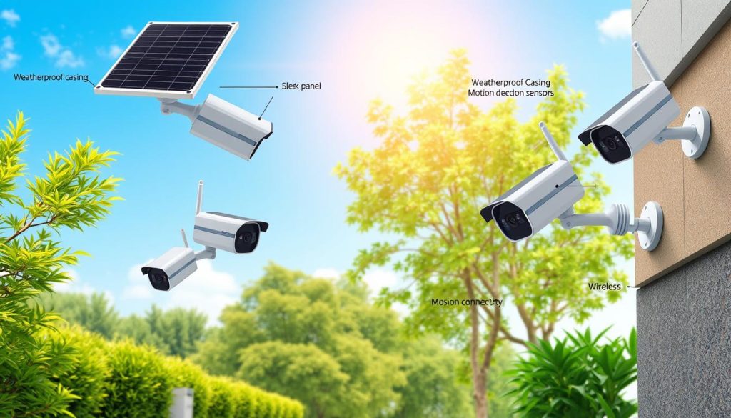 features of solar cameras