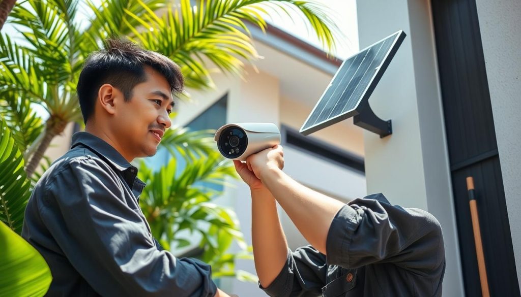 install solar cameras