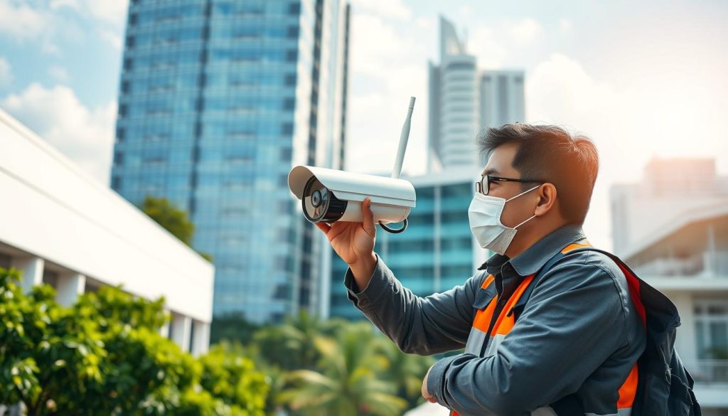 installation of solar cameras