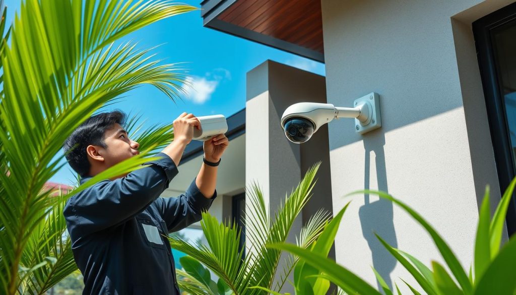 installation of wireless CCTV camera