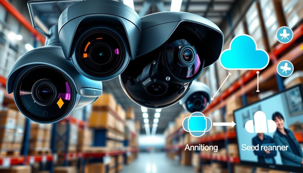 key features warehouse security cameras