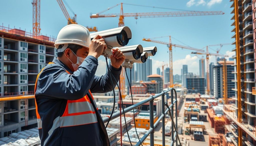 construction camera installation