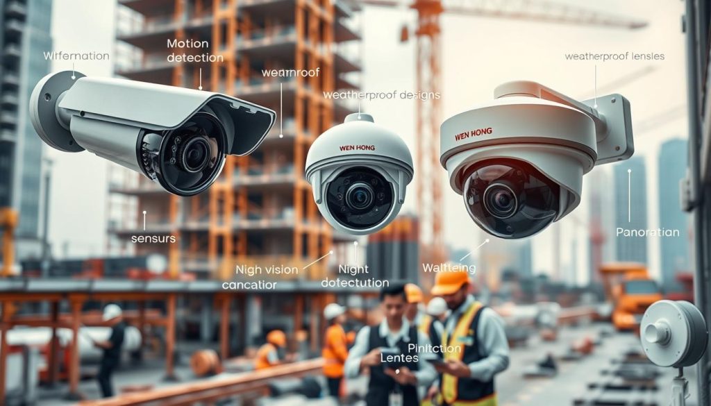 features construction security cameras
