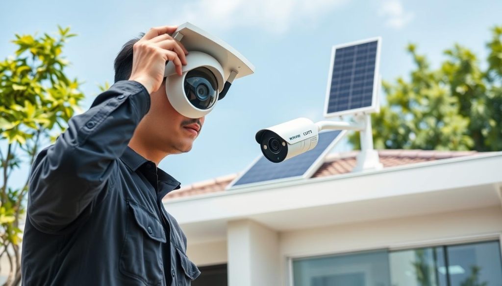 installation of solar cameras