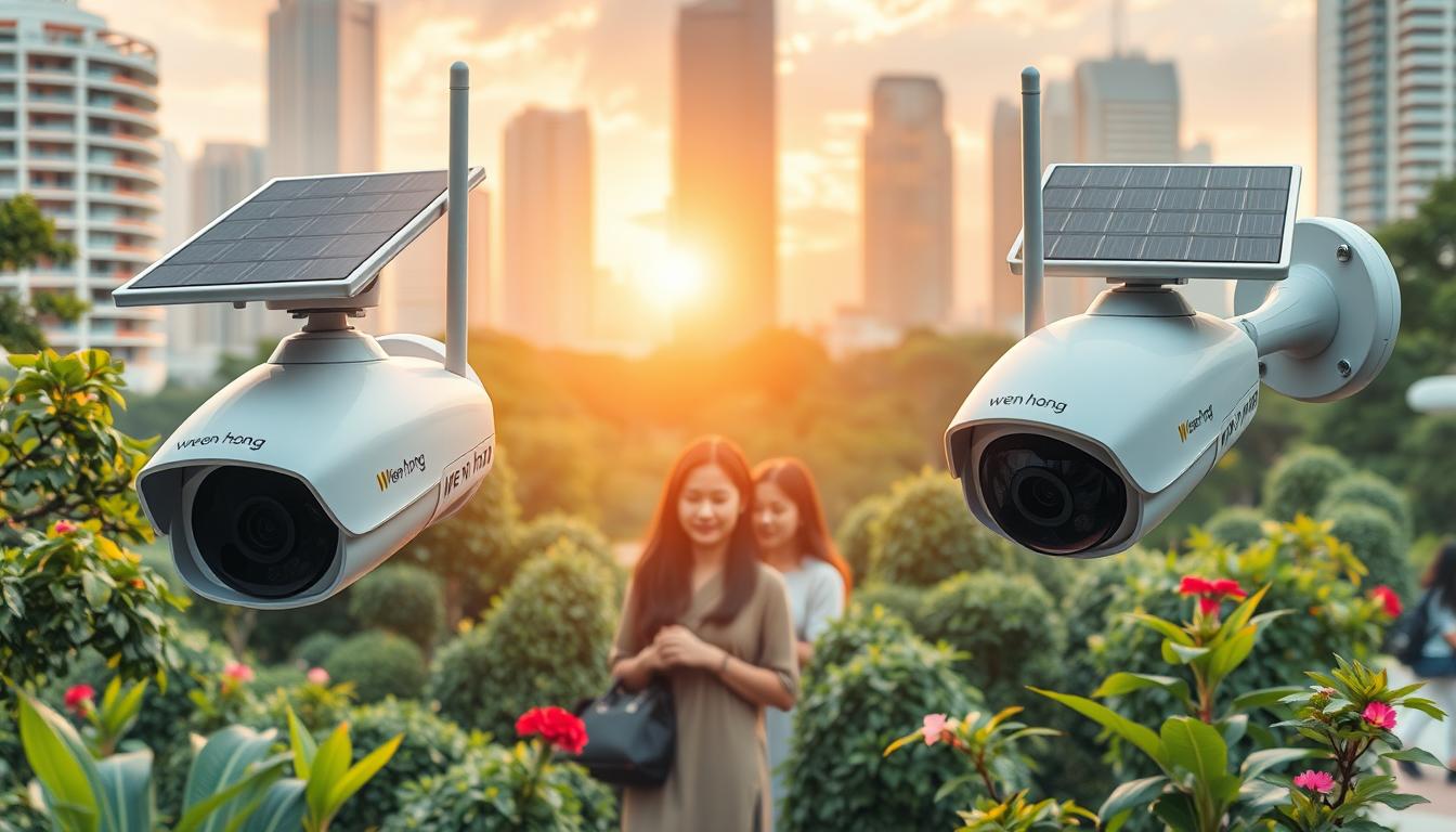 solar powered wireless surveillance cameras
