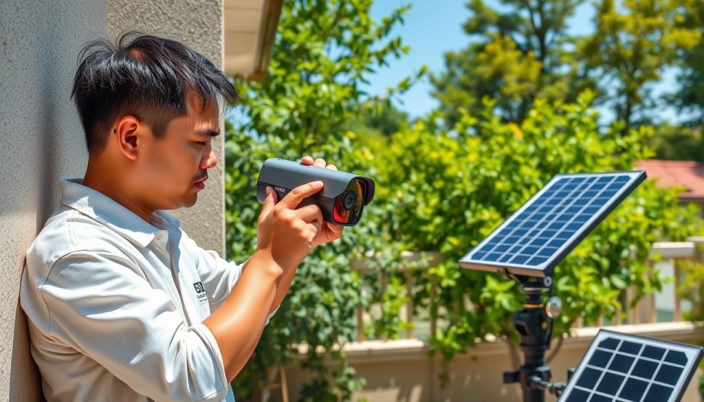 installation process for solar camera