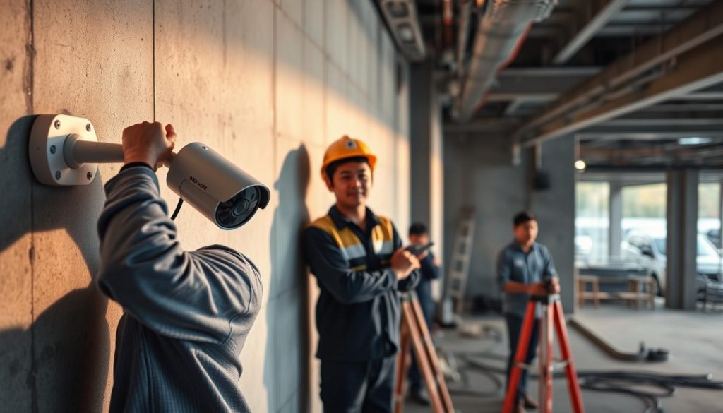installing construction security cameras