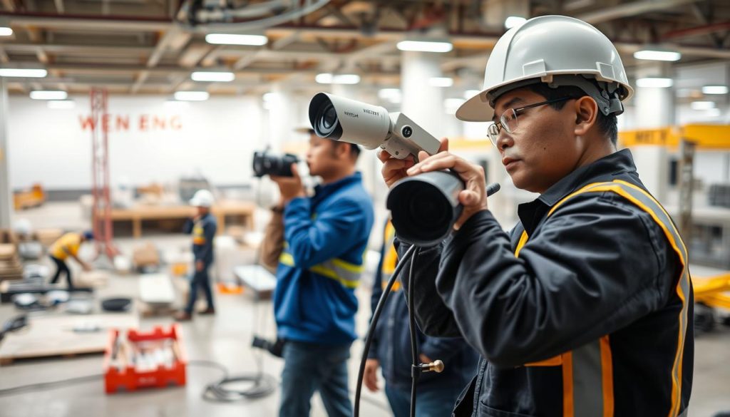 set up ring jobsite security cameras