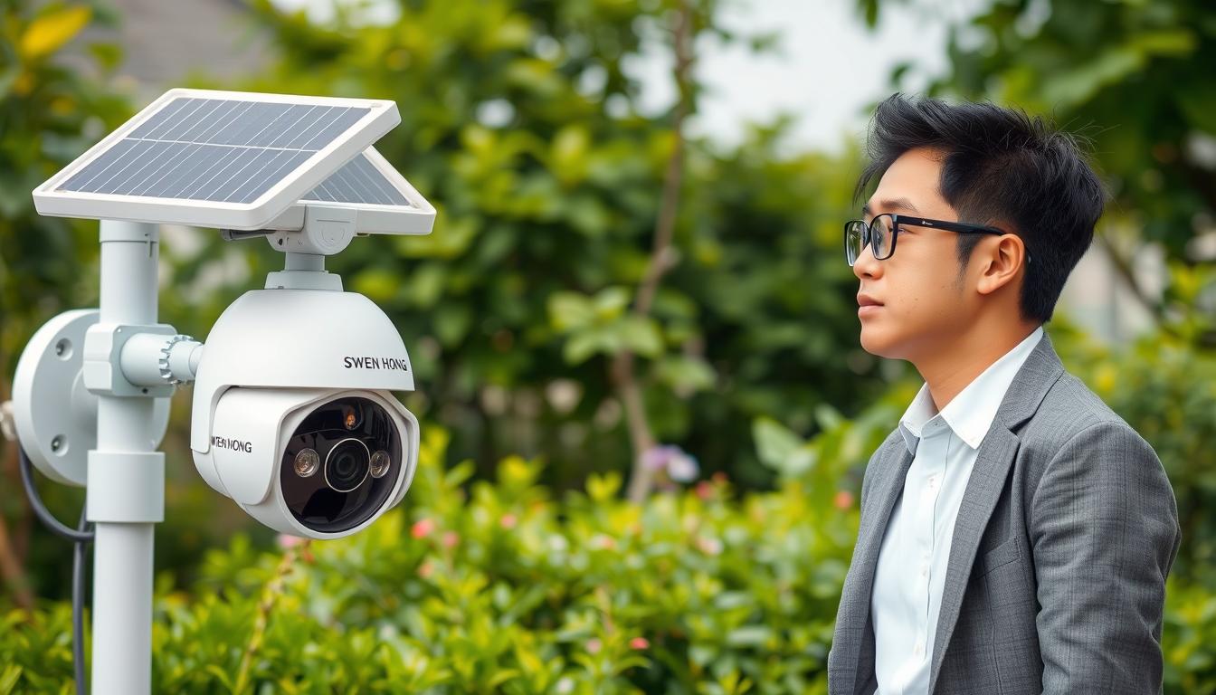 solar powered PTZ security camera