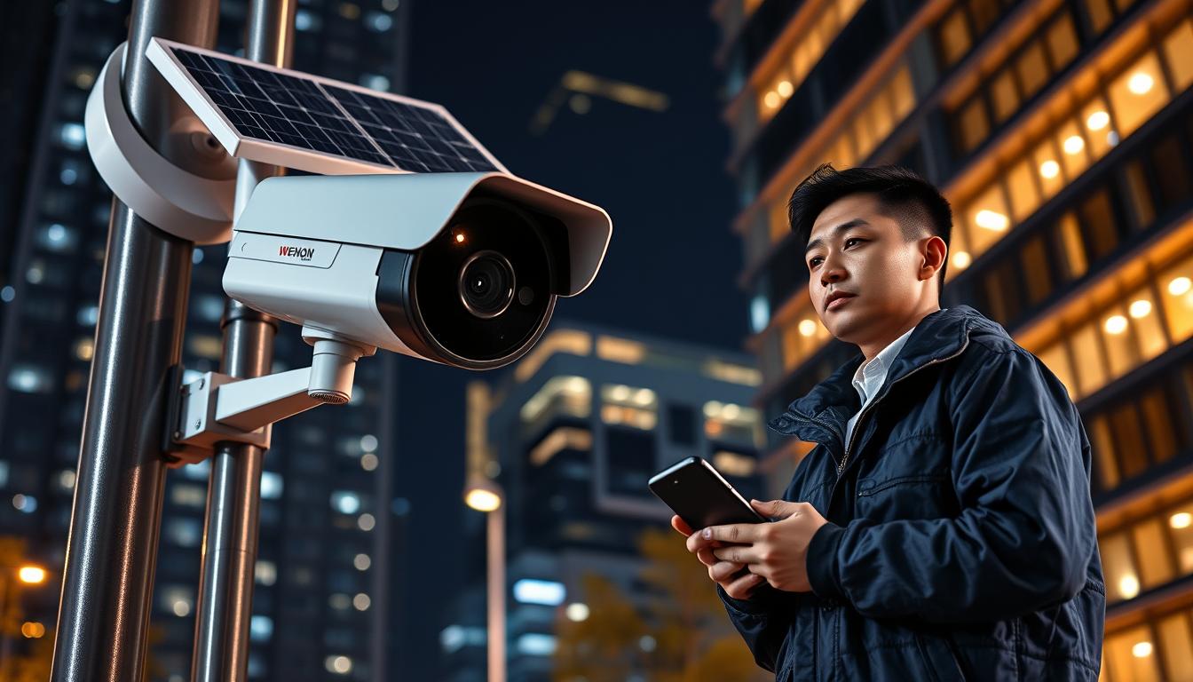 solar powered night vision security camera