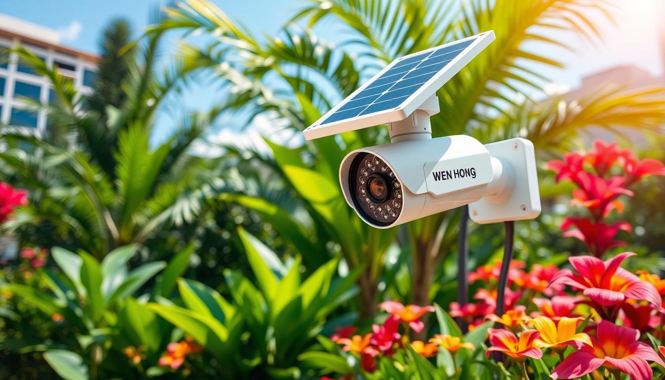 solar powered outdoor CCTV camera