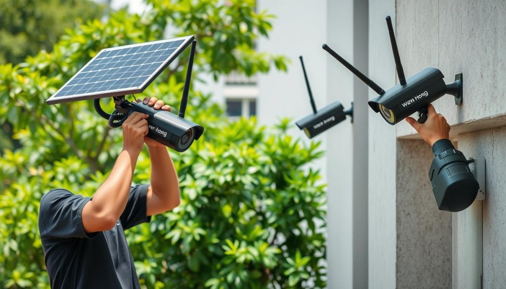 Installation process for solar-powered IP cameras