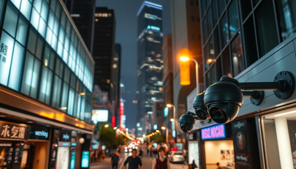 commercial security surveillance with vandal proof dome cameras