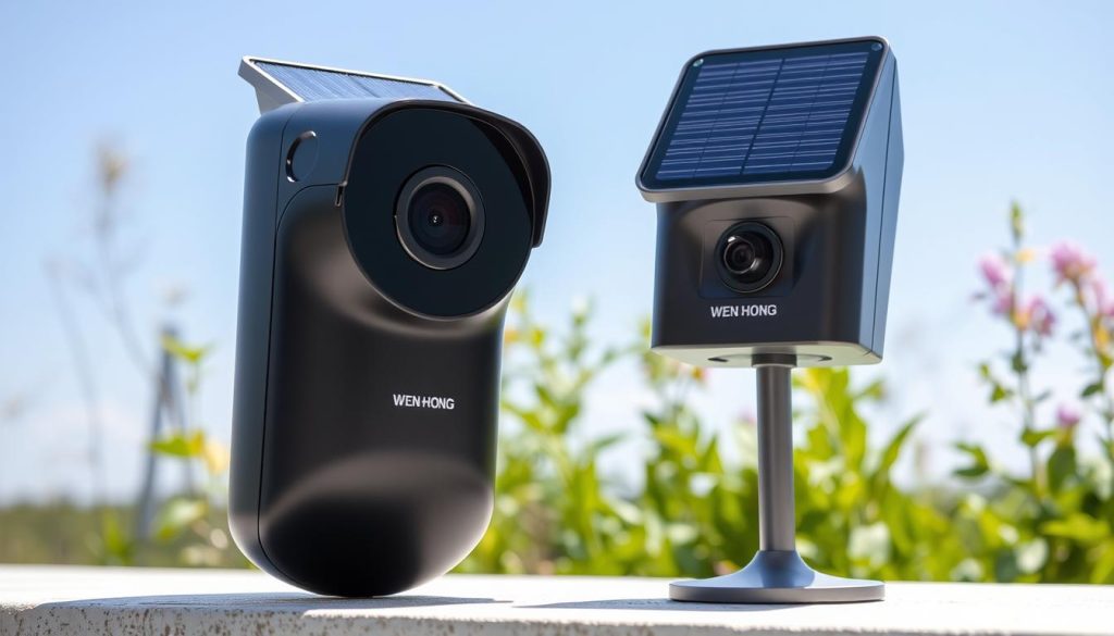 solar camera vs traditional security cameras
