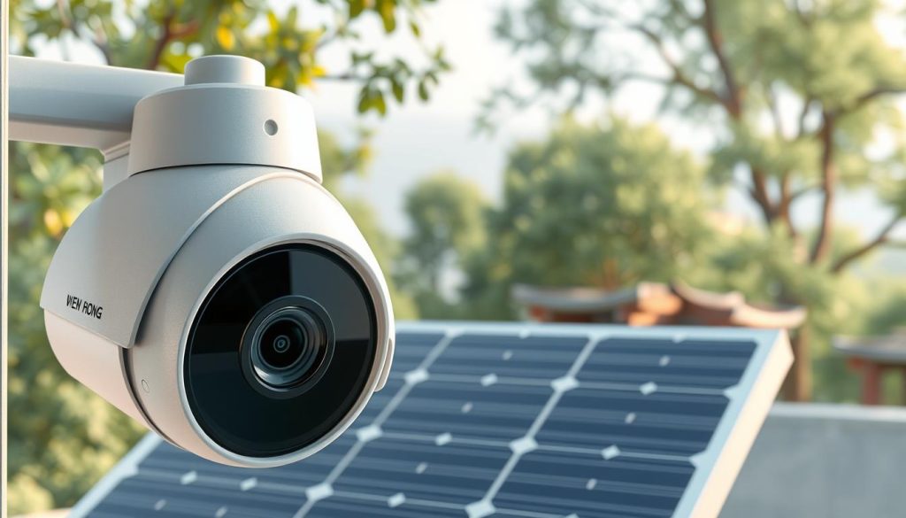 solar panel functionality in security cameras