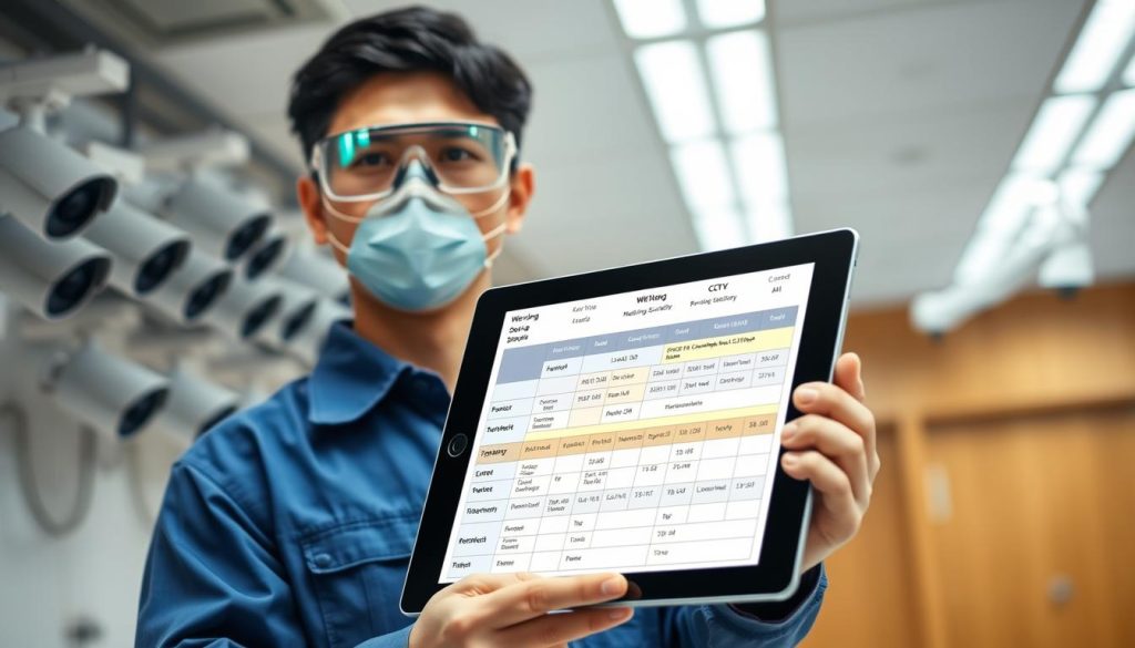 CCTV maintenance schedule