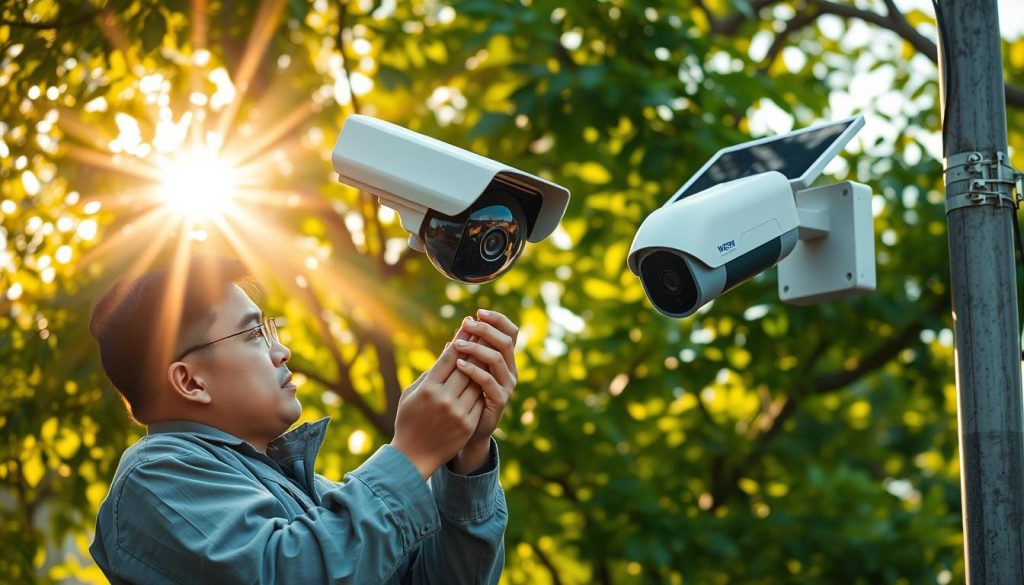 maintain solar security cameras