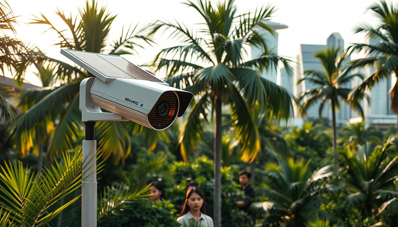 solar camera PTZ eco-friendly security in Singapore