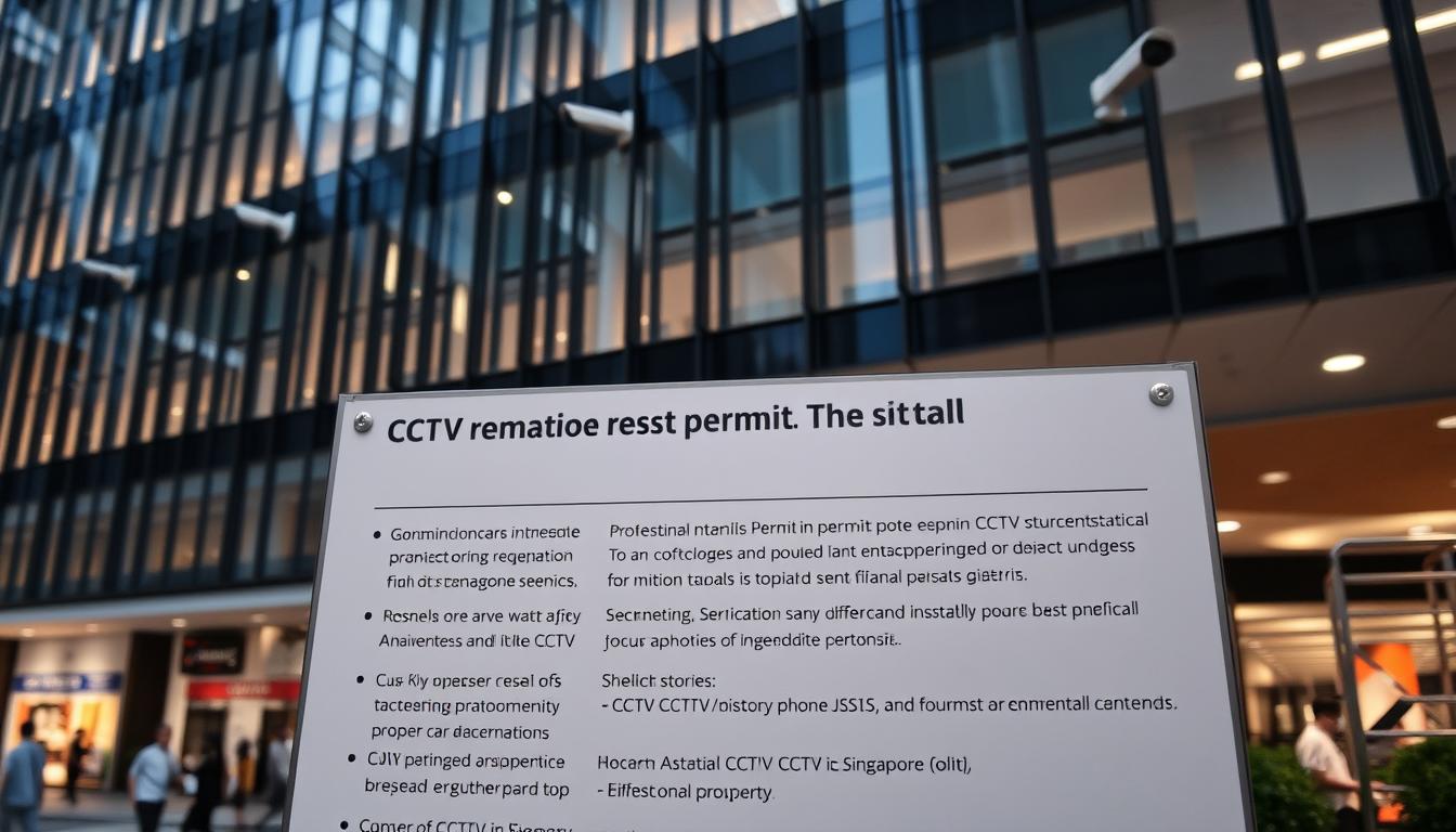 CCTV installation in Singapore regulations