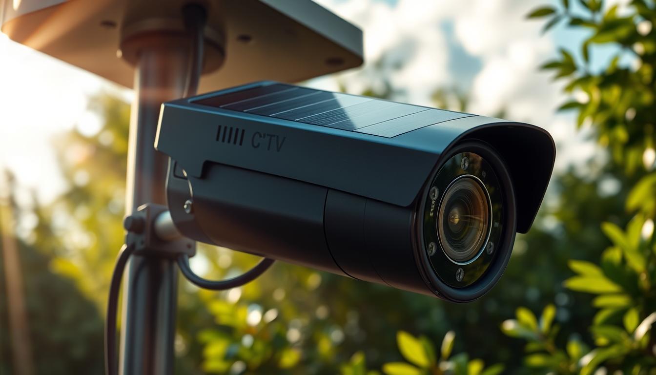 solar CCTV with SD card for eco-friendly security
