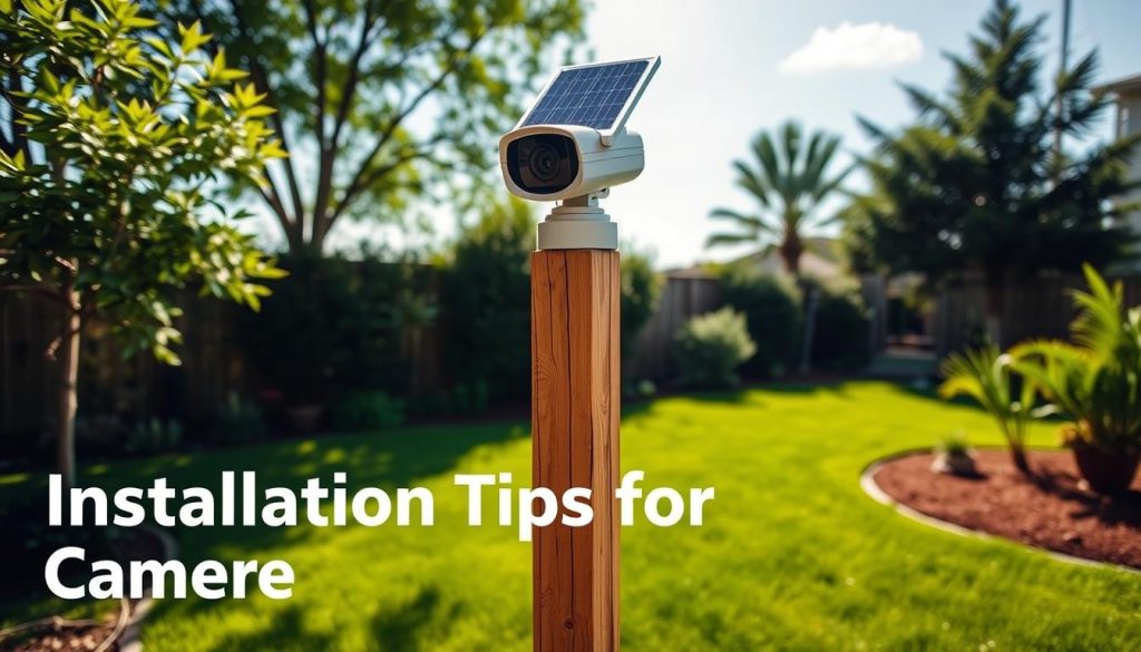 solar camera installation