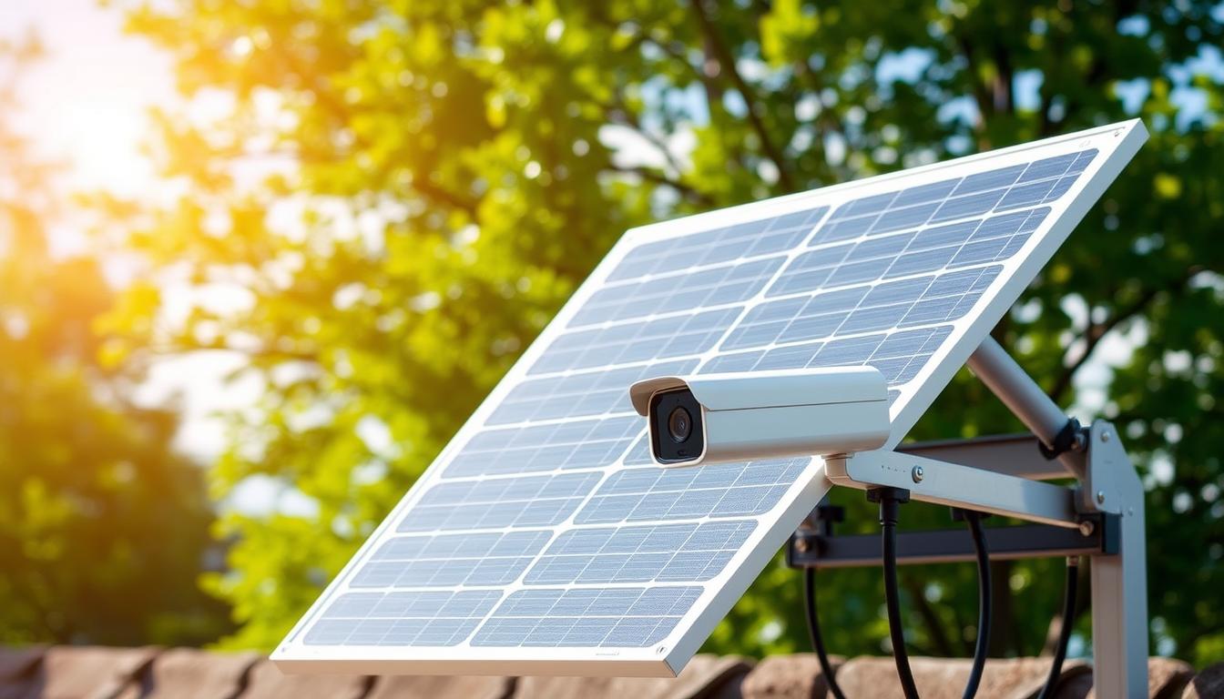solar panel for outdoor security camera