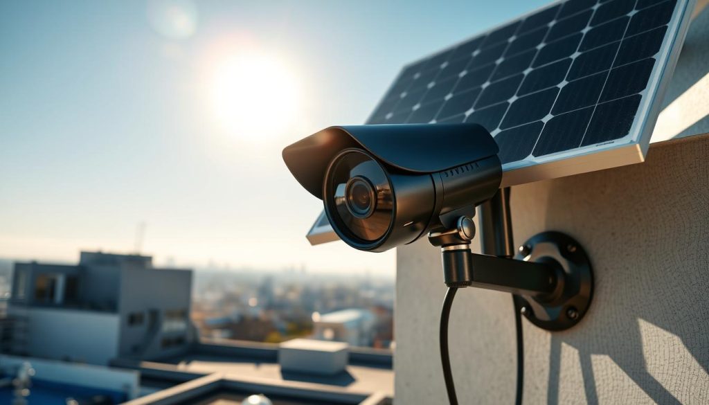 solar security camera installation