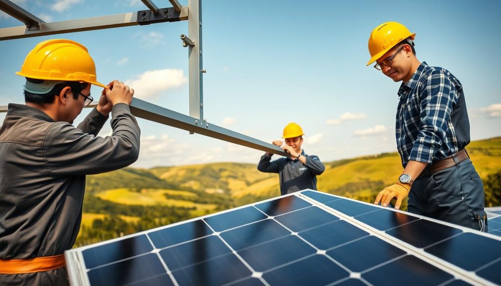 solar panel installation