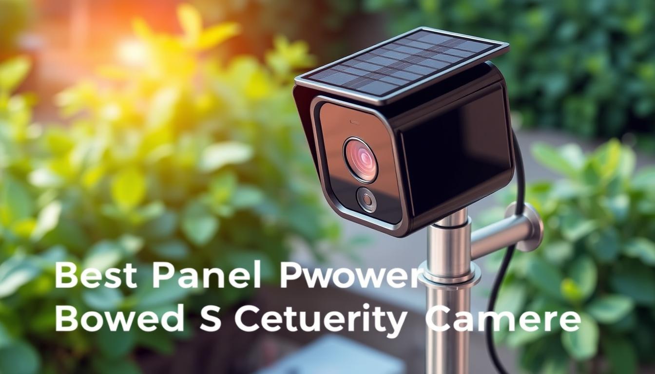 solar panel powered security camera