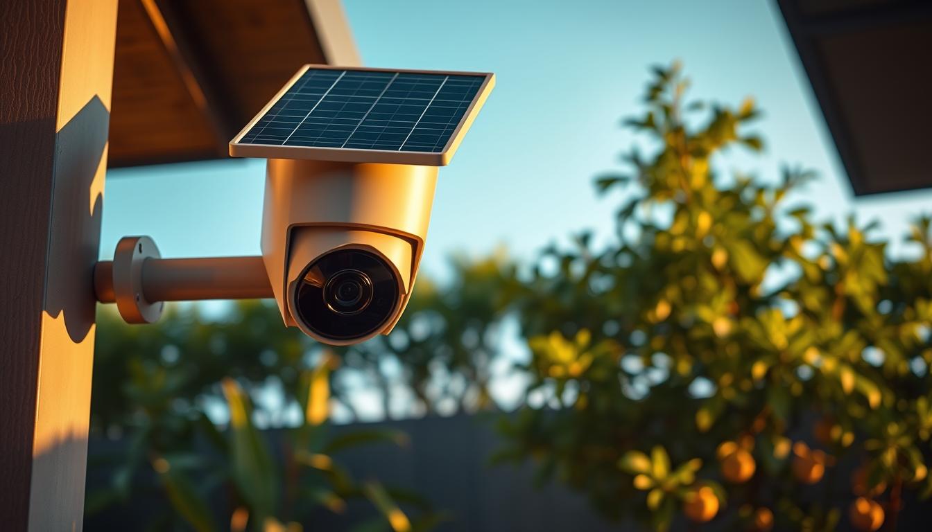 solar-powered outdoor security camera