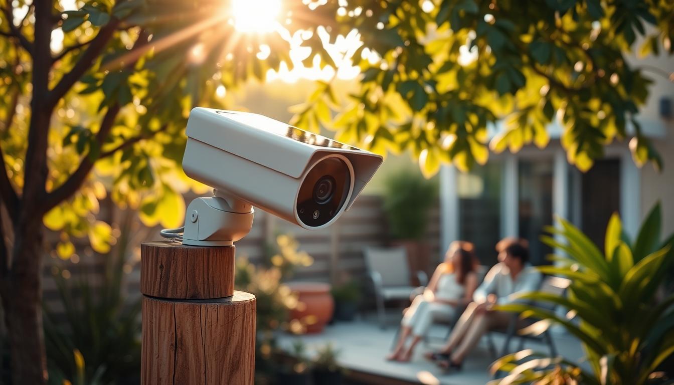 solar-powered security camera