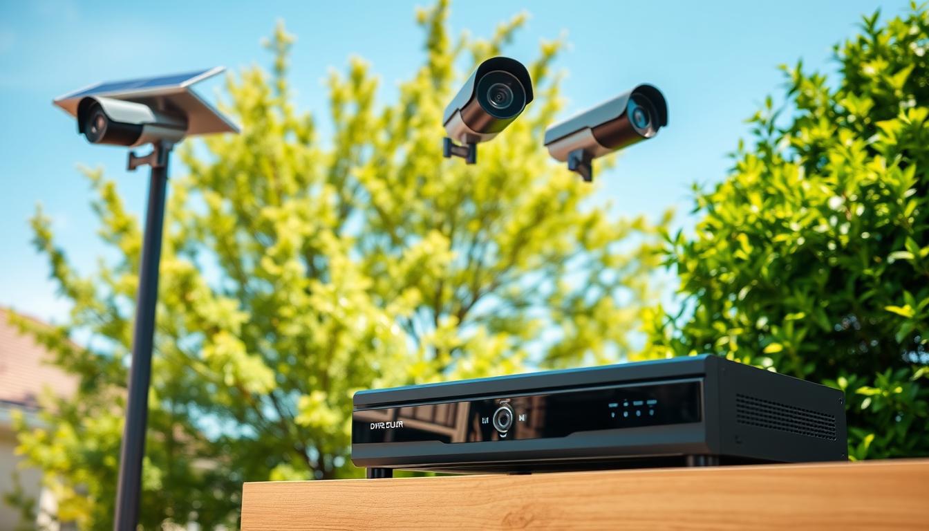 solar powered security cameras with dvr