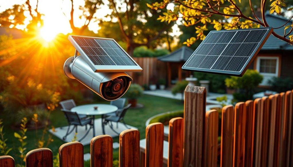 solar security camera installation