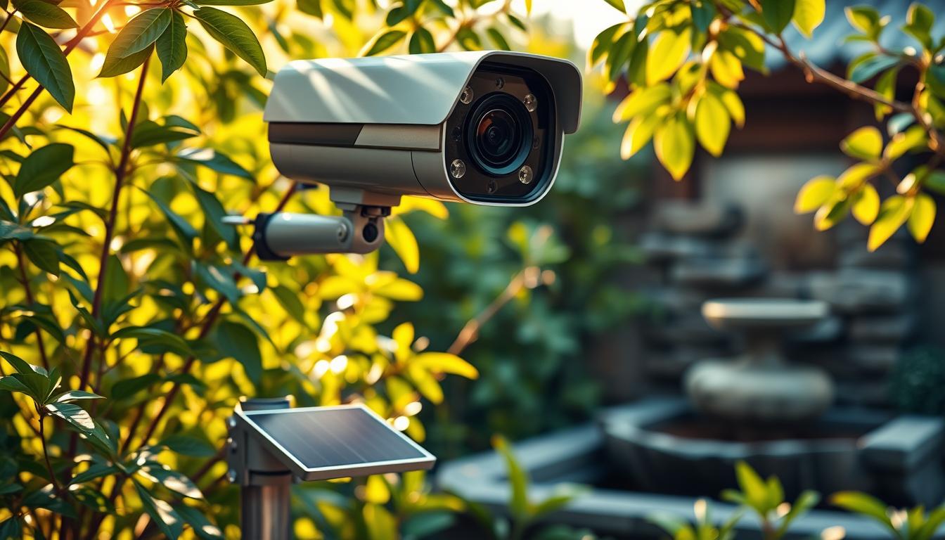 solar security camera setup