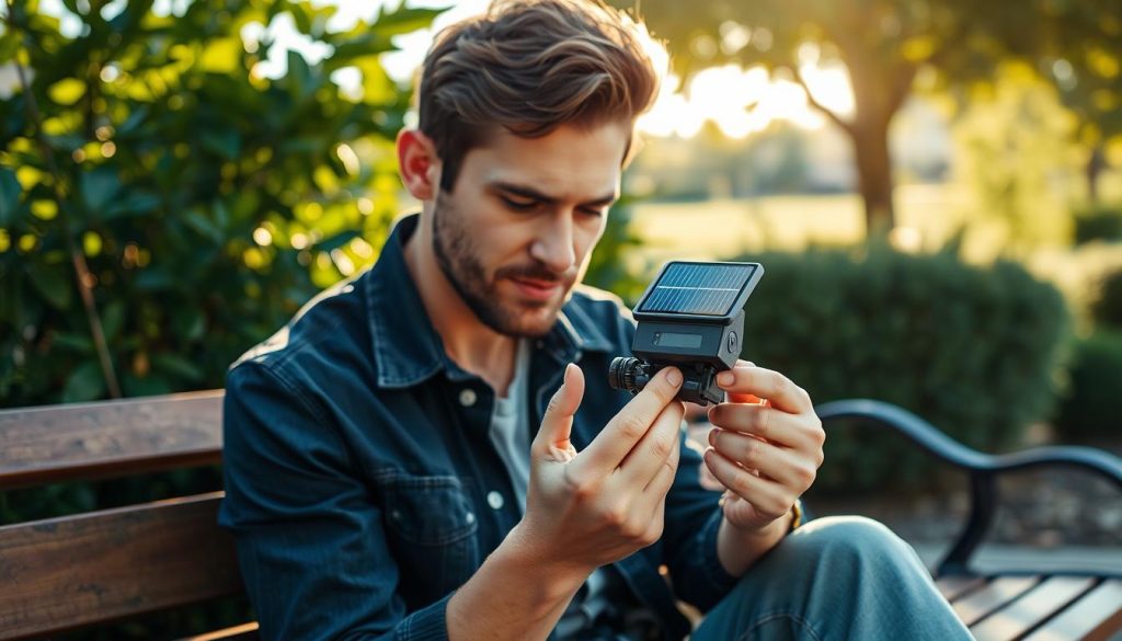 user testing solar security equipment