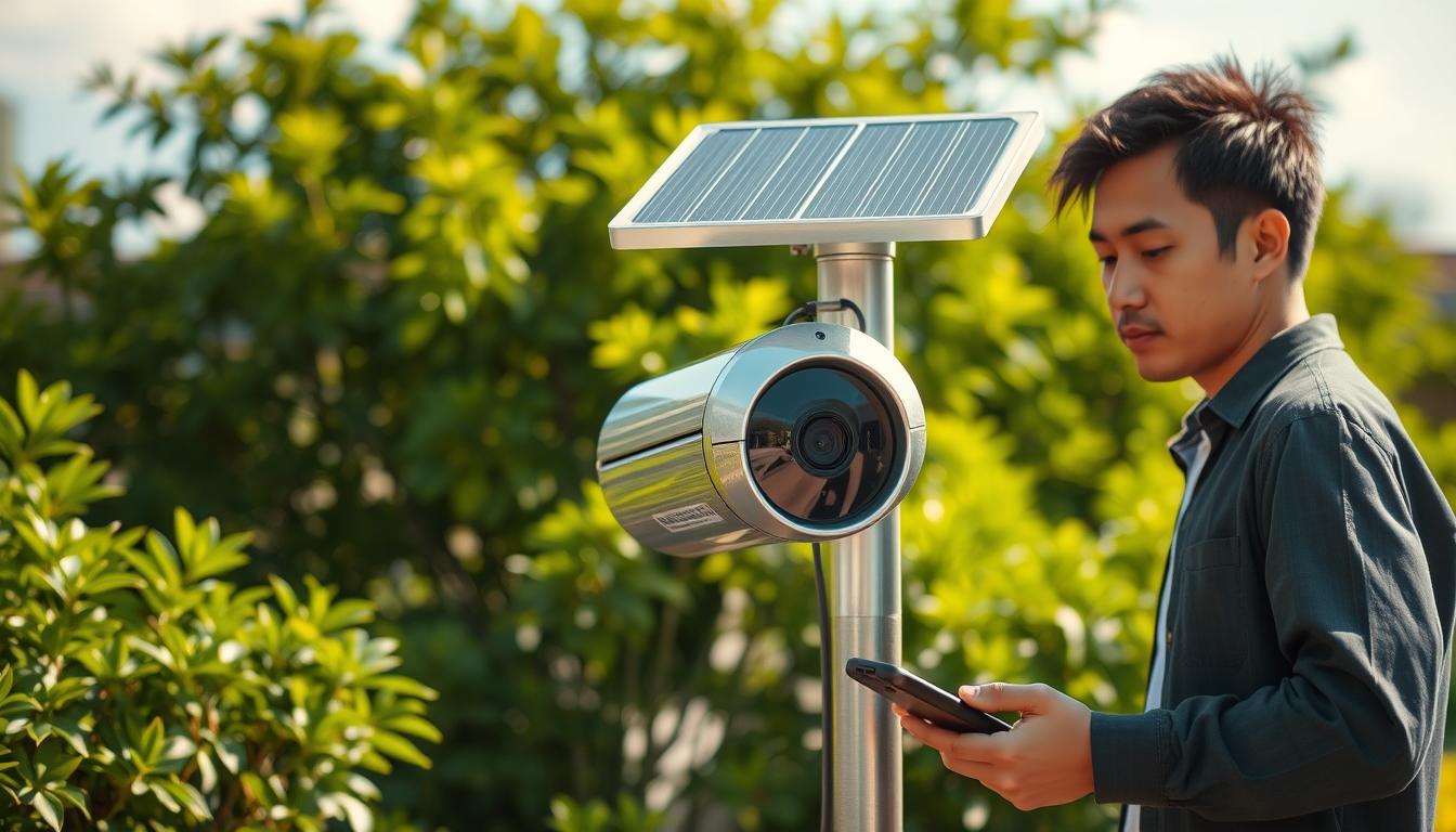 solar-powered security camera