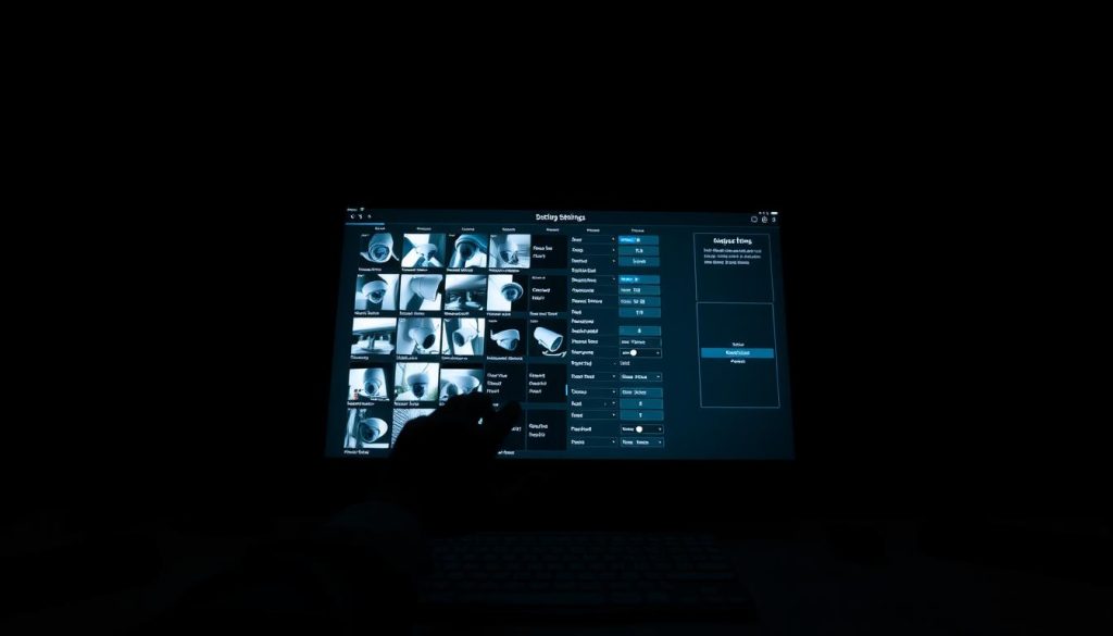 CCTV camera settings interface