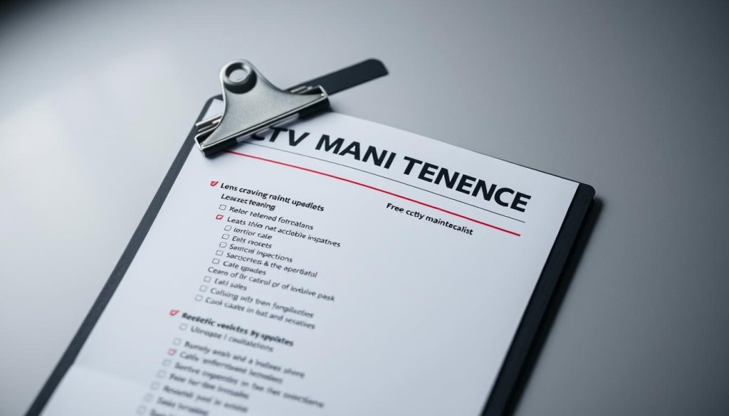 CCTV maintenance checklist