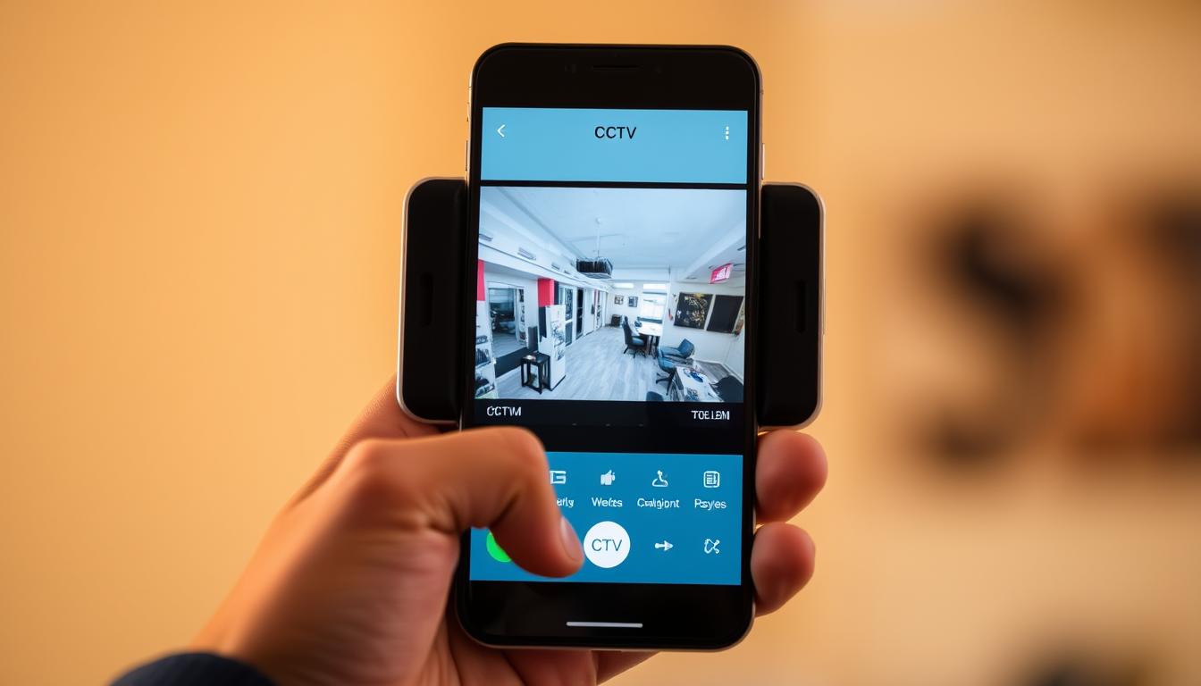 CCTV working on phone