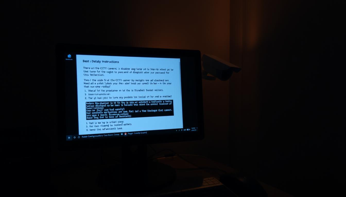 security camera deactivation guide