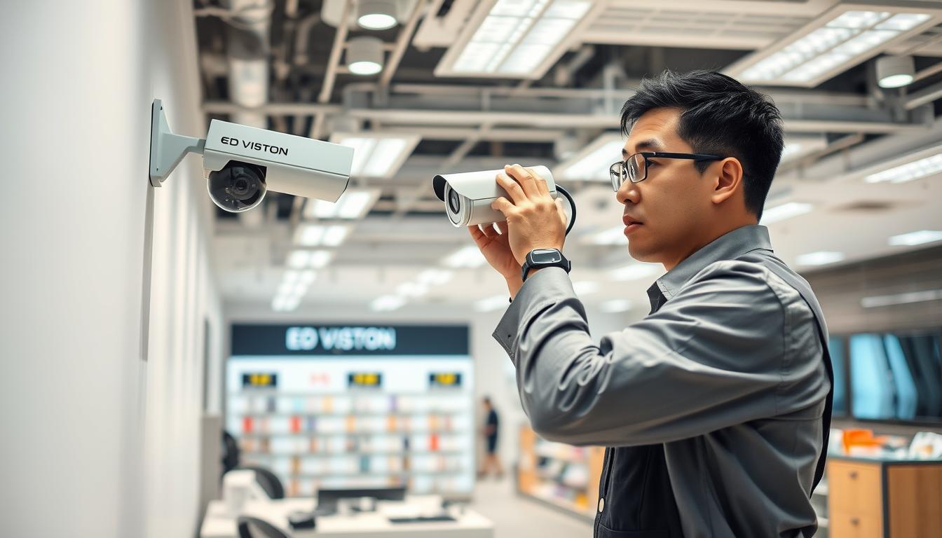 Business security camera system installation